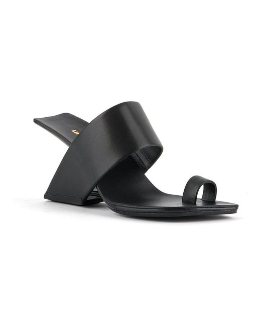 United Nude Black Heeled Mules