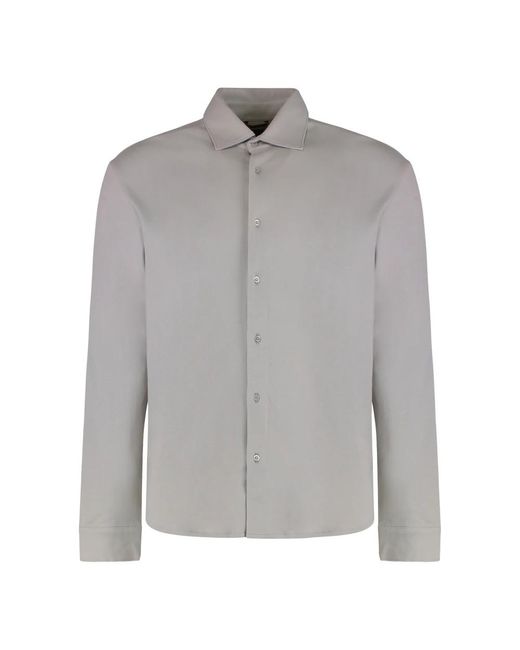 Moorer Gray Casual Shirts for men