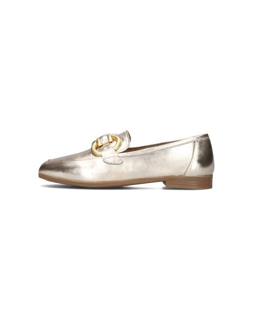 Aiyana Gouden Loafers Met Elegant Detail in het Yellow