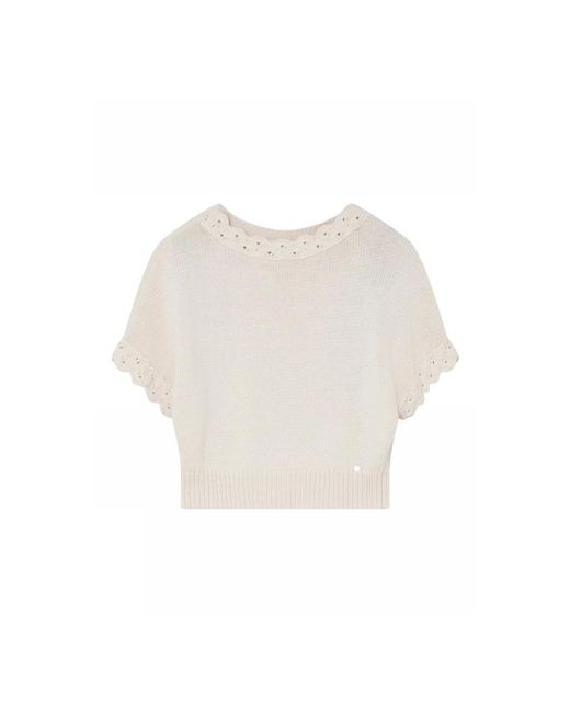 GUSTAV White Round-Neck Knitwear