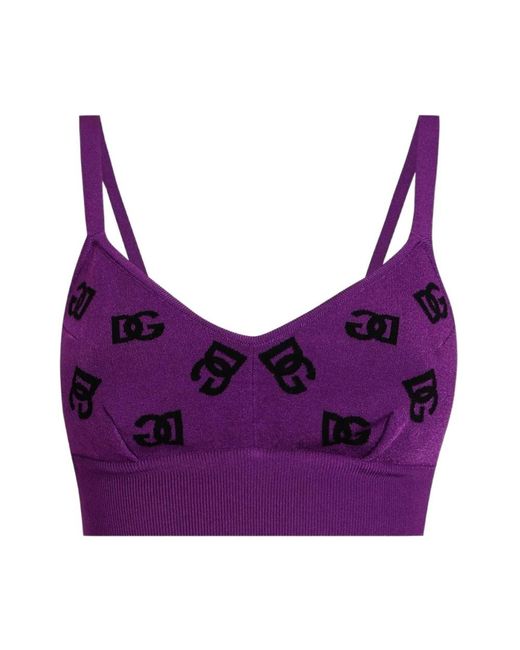 Dolce & Gabbana Purple Sleeveless Tops