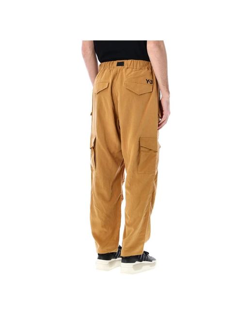 Y-3 Yellow Straight Trousers for men