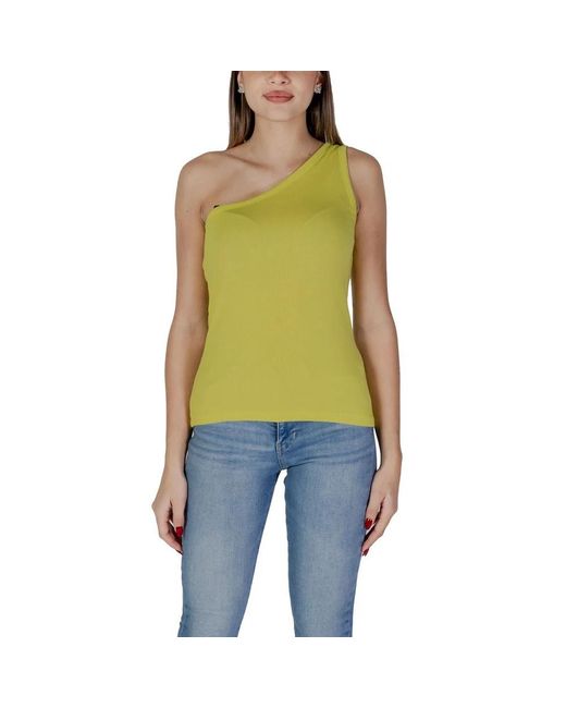 B.Young Green Sleeveless Tops