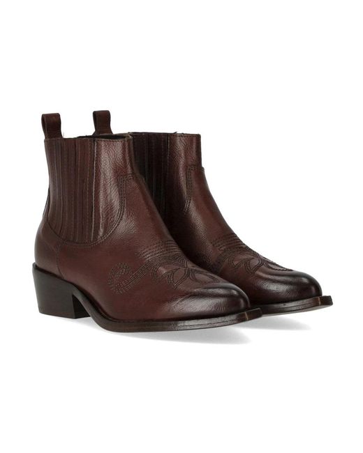 Duccio Del Duca Brown Cowboy & Biker Boots
