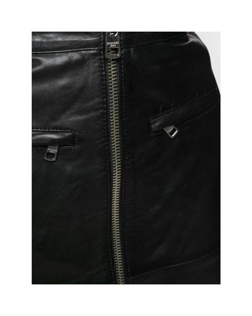 Calvin Klein Black Leather Skirts
