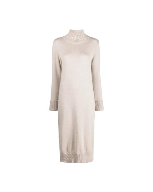 Eleventy Natural Knitted Dresses