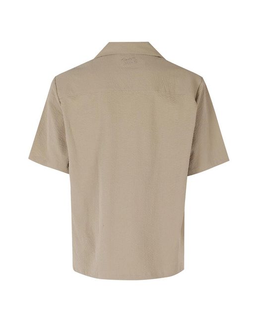 Maison Kitsuné Natural Short Sleeve Shirts for men