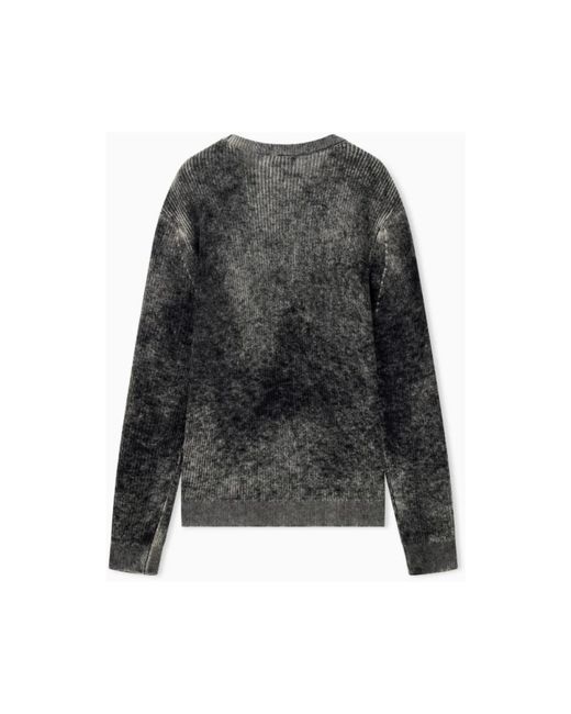 Emporio Armani Black Round-Neck Knitwear for men