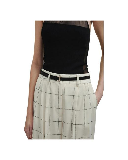 Erika Cavallini Semi Couture Gray Wide Trousers