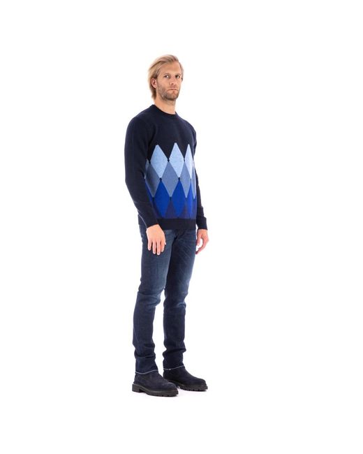 Ballantyne Blue Round-Neck Knitwear for men