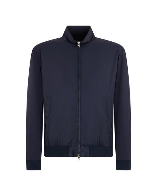 Herno Blue Bomber Jackets for men
