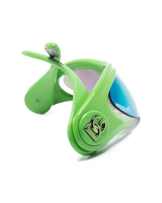 Dolce & Gabbana Green Grüne sonnenbrille mit original-etui