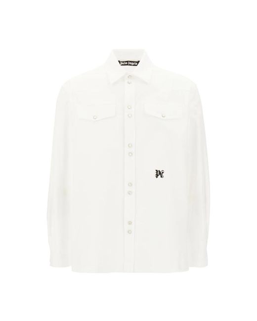 Palm Angels White Casual Shirts for men