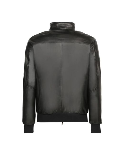 Leather Jackets Dell'Oglio pour homme en coloris Black
