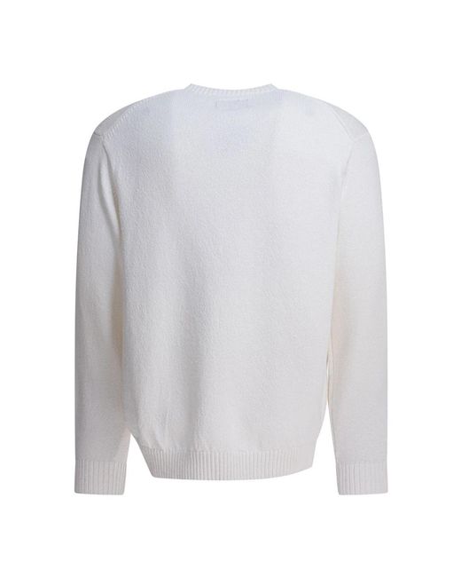Beams Plus White Round-Neck Knitwear for men