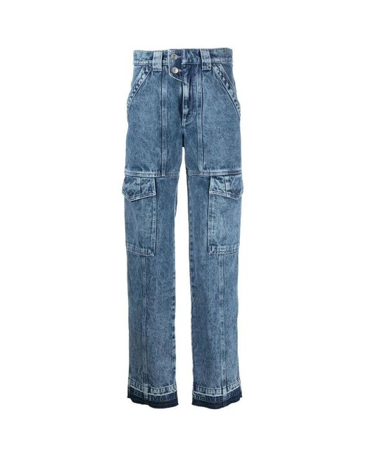 Jeans dritti con tasche cargo di Isabel Marant in Blue