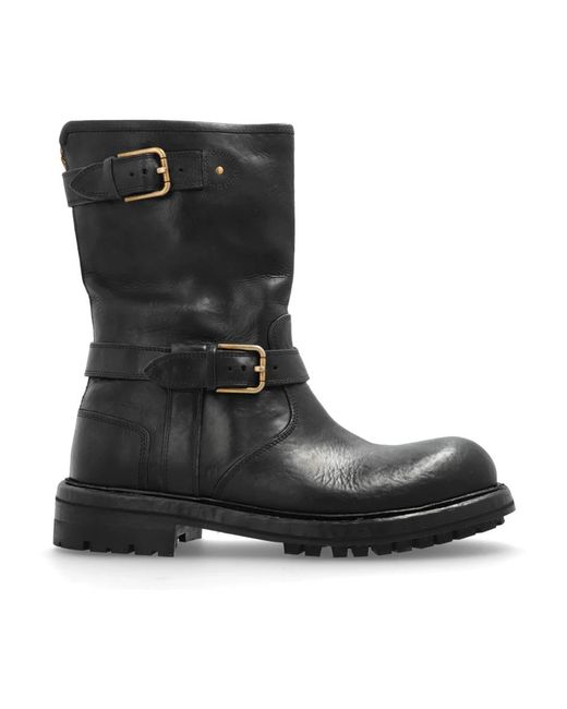 Dolce & Gabbana Black Ankle Boots for men