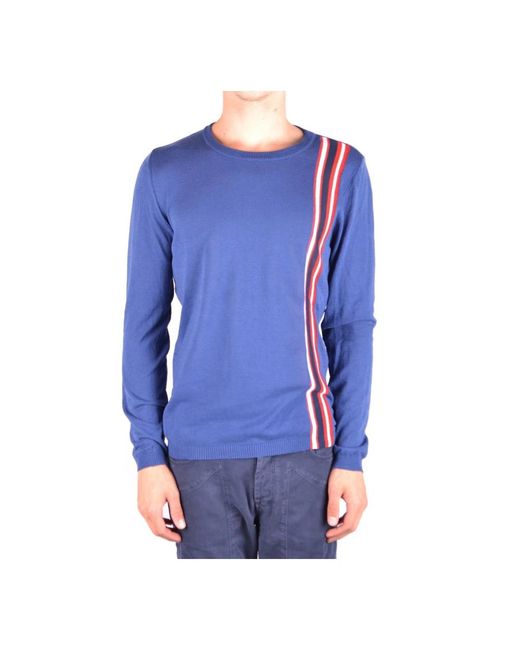 Daniele Alessandrini Blue Round-Neck Knitwear for men