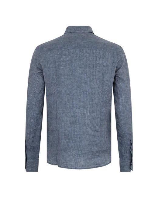 Moorer Blue Casual Shirts for men