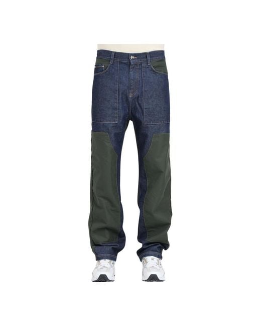 Arte' Denim grün multi-taschen jeans in Blue für Herren