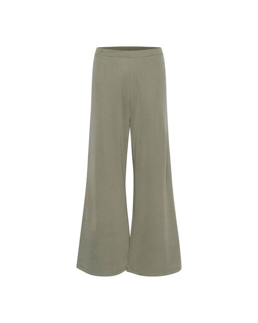 Part Two Green Wide Trousers