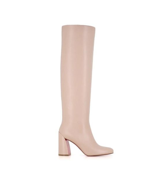 Christian Louboutin Pink Heeled Boots