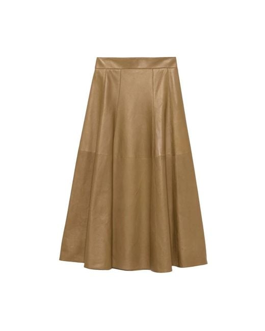 Saint Laurent Natural Leather Skirts