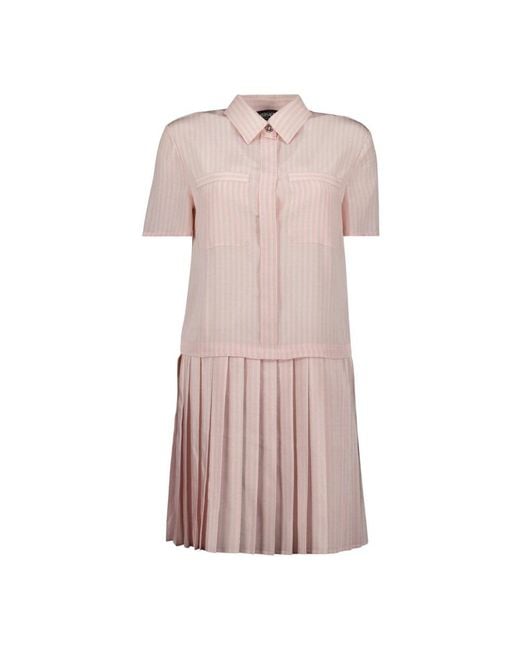 Versace Pink Shirt Dresses