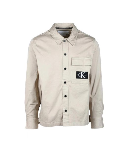 Camicia di Calvin Klein in Natural da Uomo