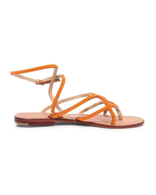 Maliparmi Brown Flat Sandals
