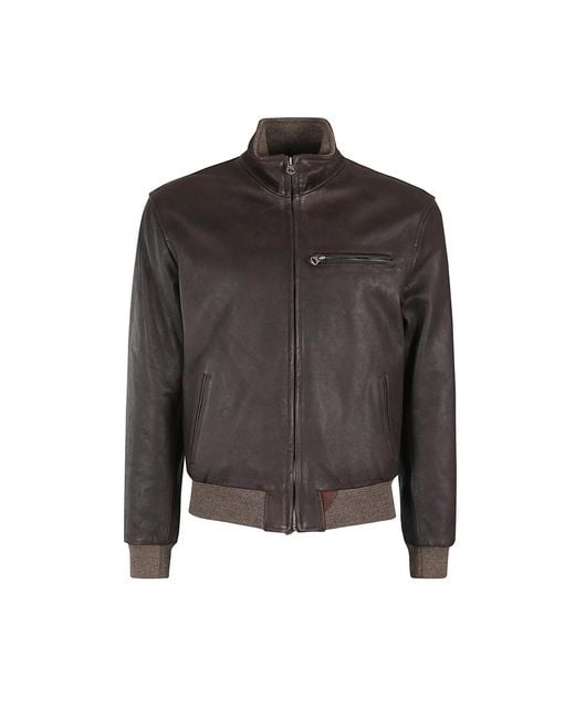 Leather Jackets di Stewart in Gray da Uomo