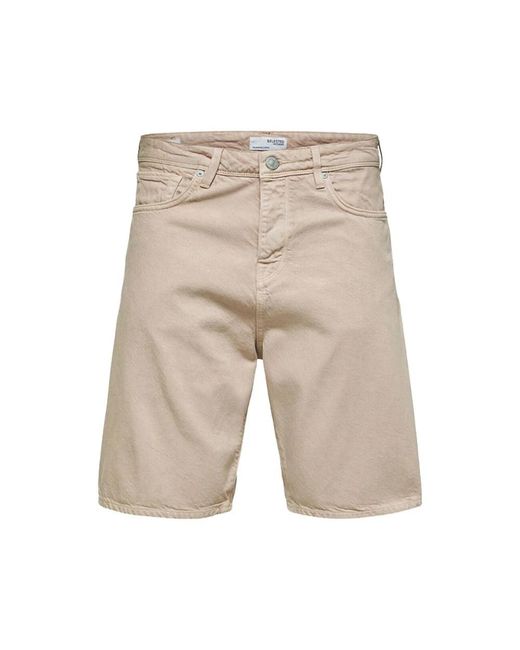 Casual Shorts SELECTED de hombre de color Natural