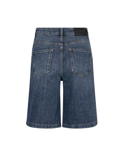 co'couture Korte Broeken ,Blauw ,Denim Blauwe Denim Knielengte Shorts in het Blue
