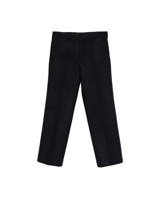 Dries Van Noten Black Straight Trousers for men
