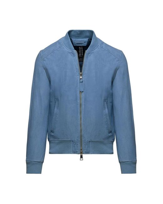 Bomboogie Blue Leather Jackets for men