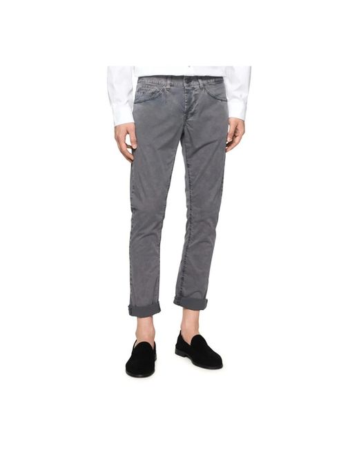Dondup Gray Cropped Jeans for men