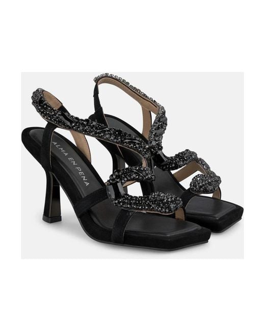 Alma En Pena. Black High Heel Sandals