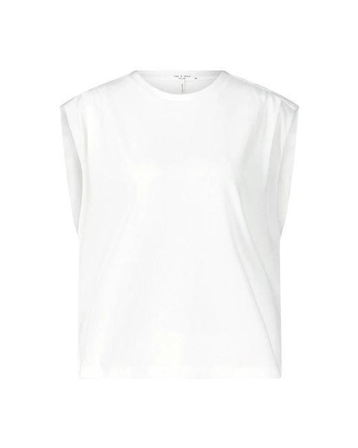 Rag & Bone White Ärmelloses t-shirt