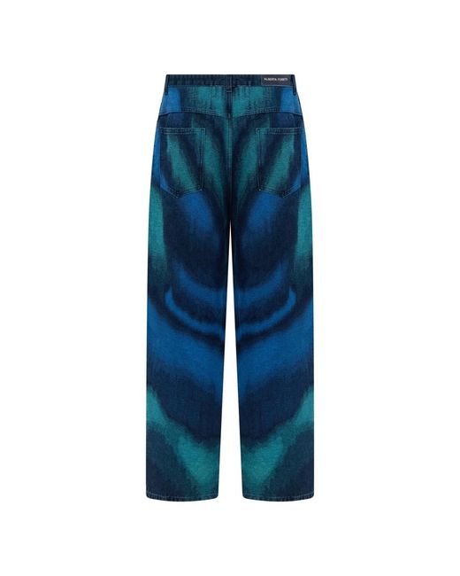 Alberta Ferretti Blue Wide Jeans
