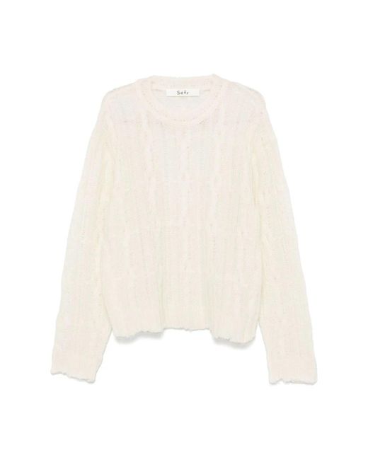 Maglione sottile di Séfr in White da Uomo