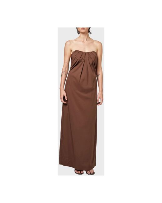 Alpha Studio Brown Maxi Dresses
