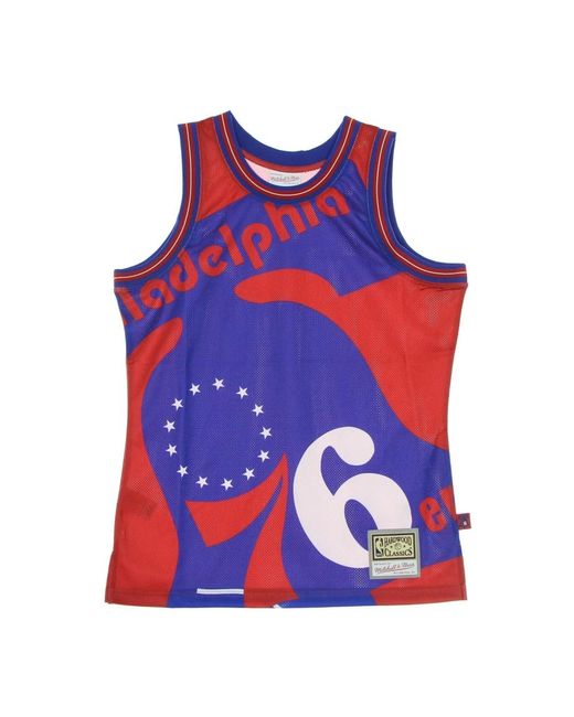 Mitchell & Ness Tops ,Veelkleurig ,Polyester Nba Basketball Tank Top Hardwood Classics in het Blue voor heren