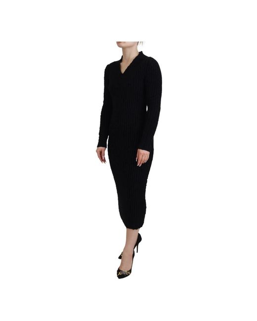 Dolce & Gabbana Black Knitted Dresses