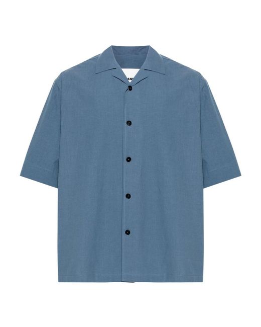 Jil Sander Blue Short Sleeve Shirts for men