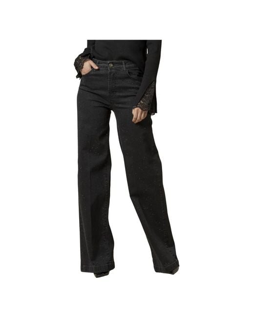 Kocca Women's Black Wide Jeans