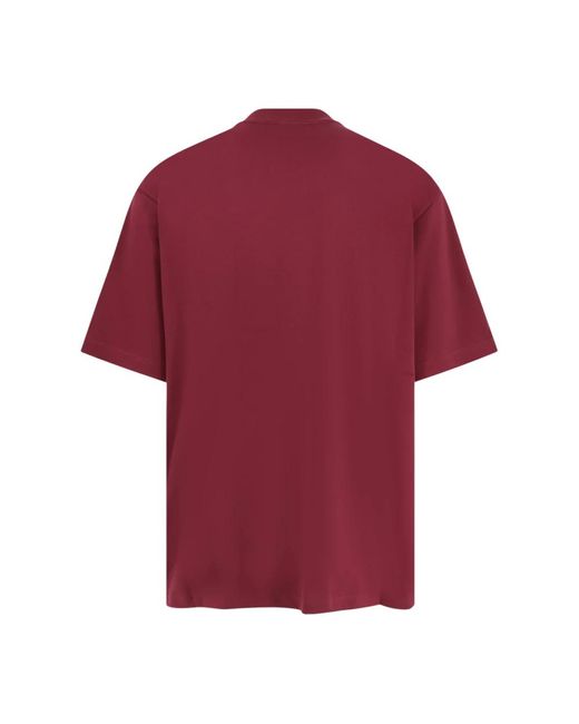 Balenciaga Bordeaux T-Shirts Und Polos Gerippt Regular Fit in Red für Herren