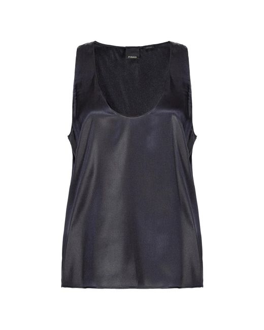 Pinko Blue Sleeveless Tops