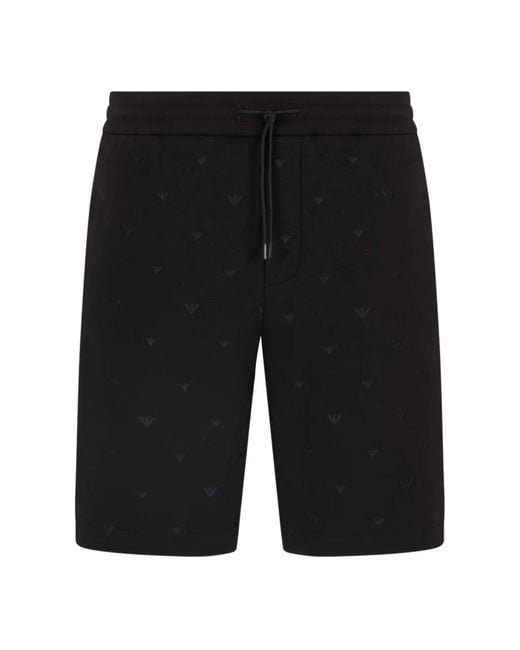 Emporio Armani Men's Black Casual Shorts