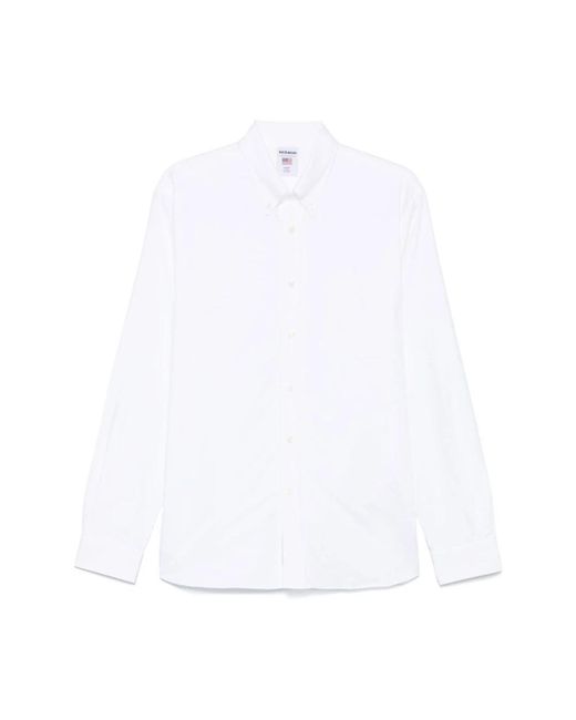 Sebago Overhemden ,Wit ,Witte Button-Up Overhemd Lange Mouwen in het White voor heren