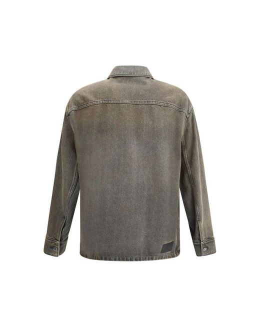 Fendi Overhemden ,Grijs ,Denim Overdyed Denim Shirt in het Gray voor heren